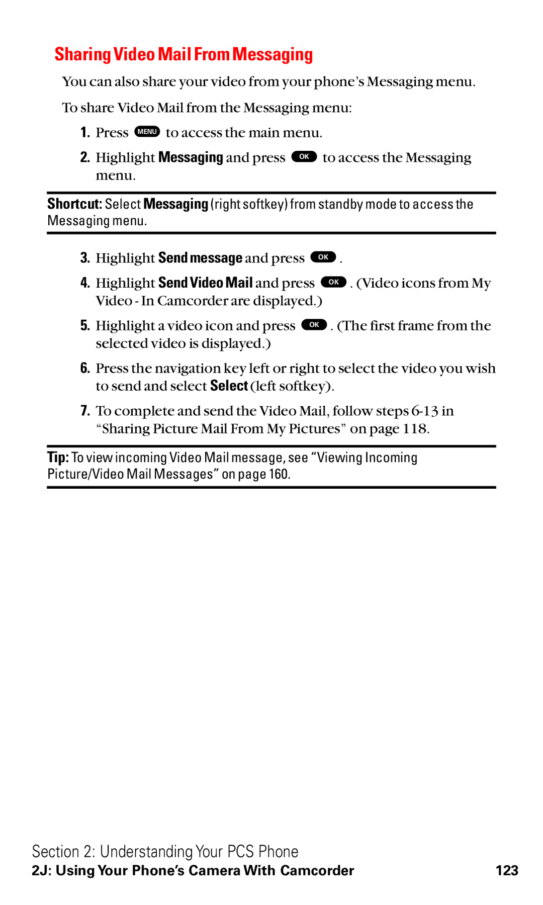 Toshiba VM4050 manual Sharing Video Mail From Messaging 