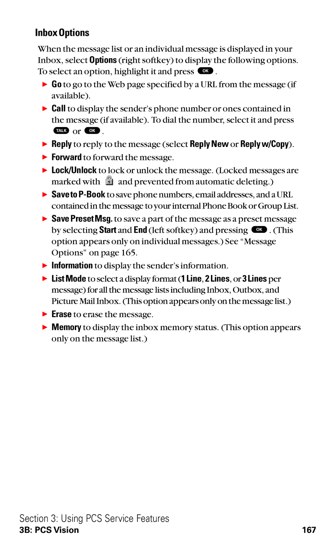 Toshiba VM4050 manual Inbox Options 