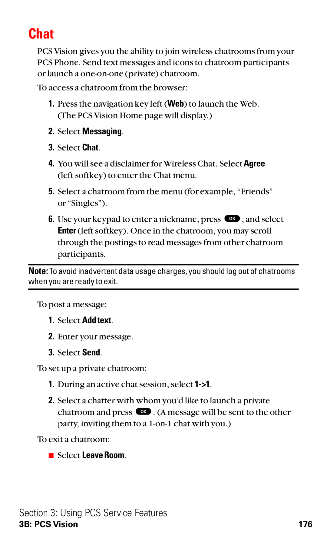 Toshiba VM4050 manual Chat, Select Messaging,  Select Leave Room 