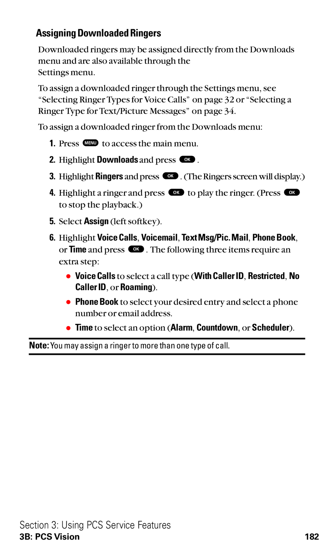 Toshiba VM4050 manual Assigning Downloaded Ringers 