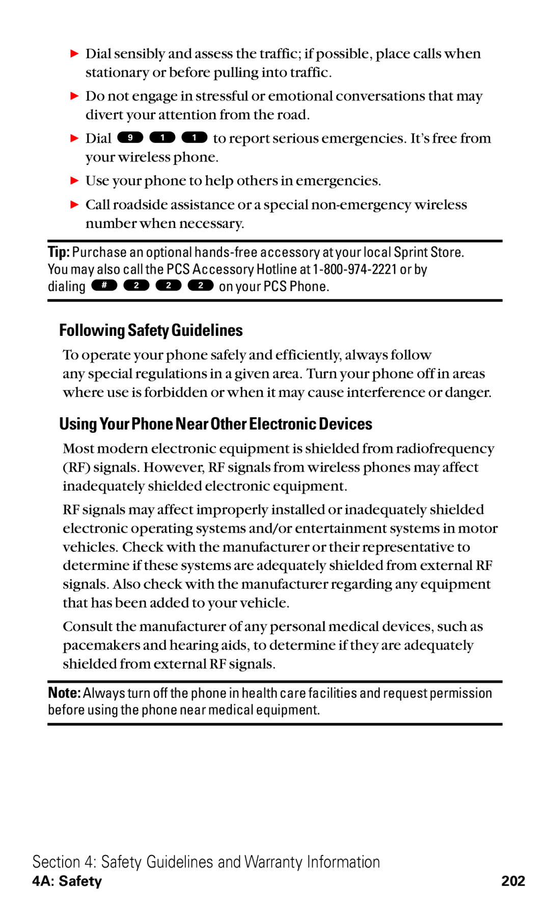 Toshiba VM4050 manual Following Safety Guidelines, Using Your Phone Near Other Electronic Devices 