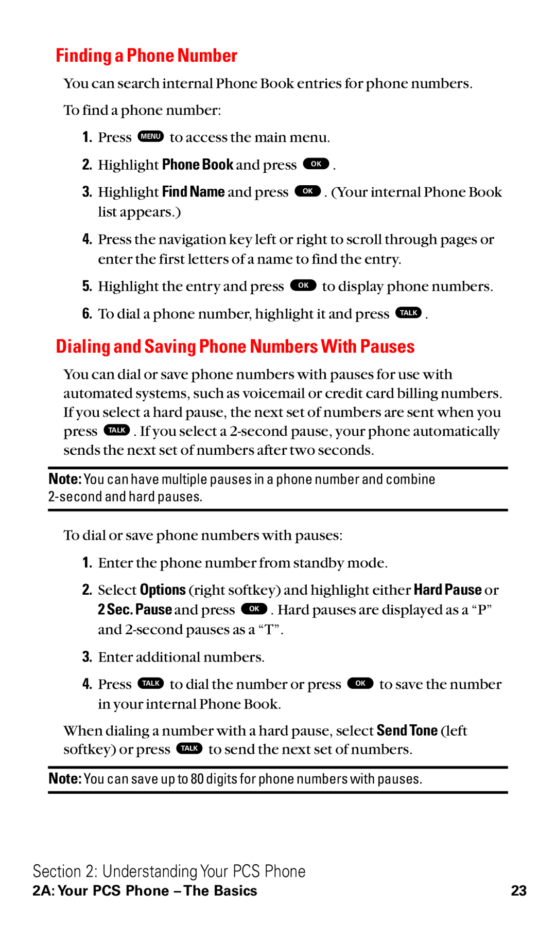 Toshiba VM4050 manual Finding a Phone Number, Dialing and Saving Phone Numbers With Pauses 