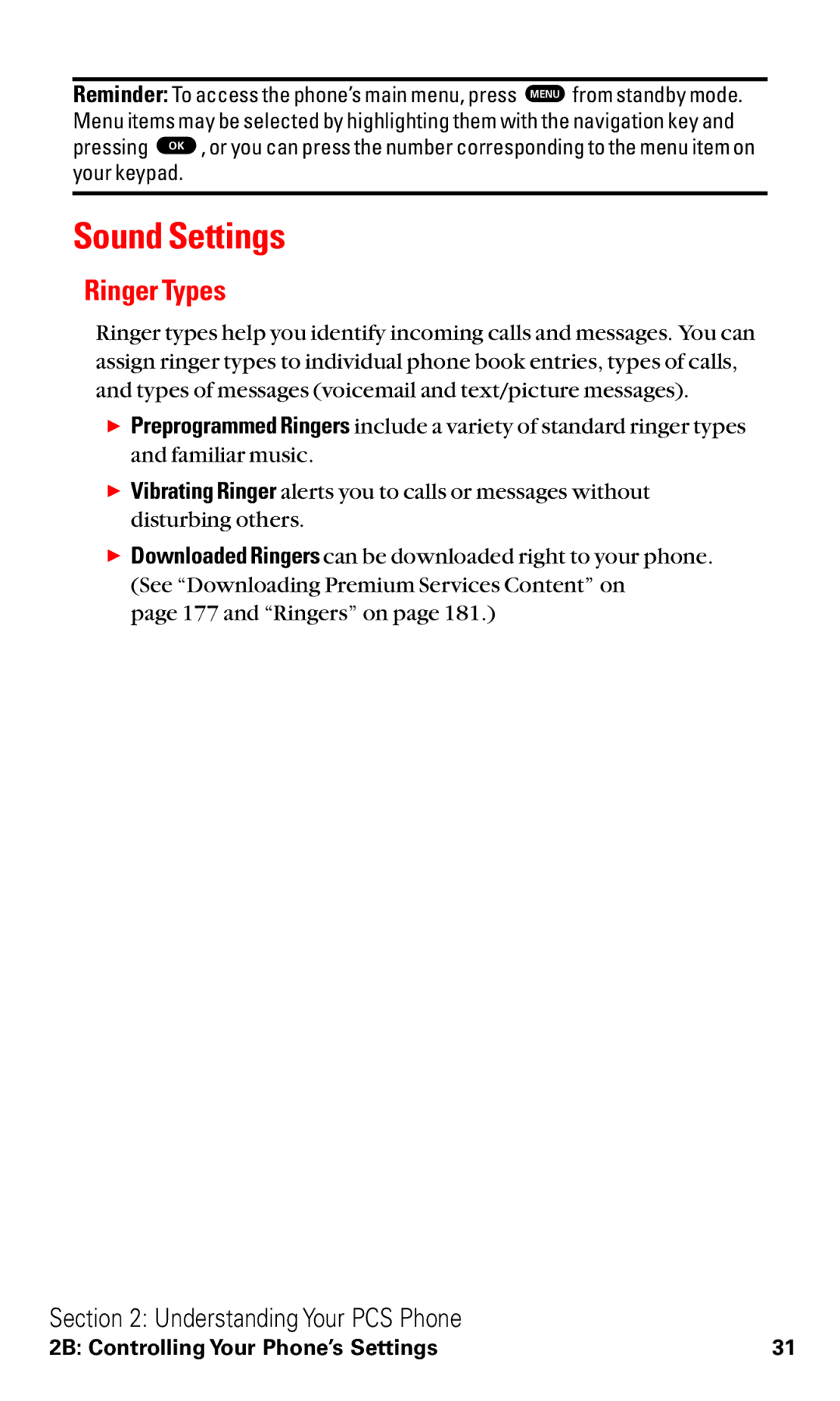 Toshiba VM4050 manual Sound Settings, Ringer Types 