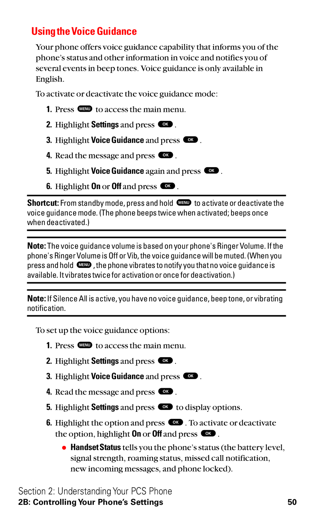 Toshiba VM4050 manual Using the Voice Guidance 