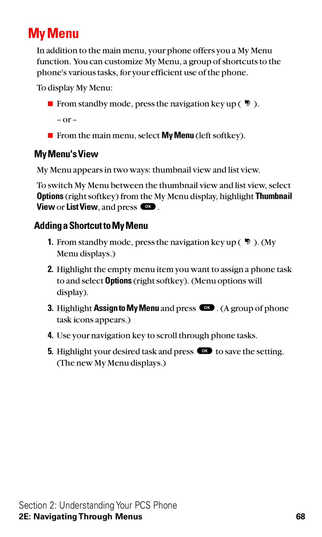 Toshiba VM4050 manual My Menus View, Adding a Shortcut to My Menu 