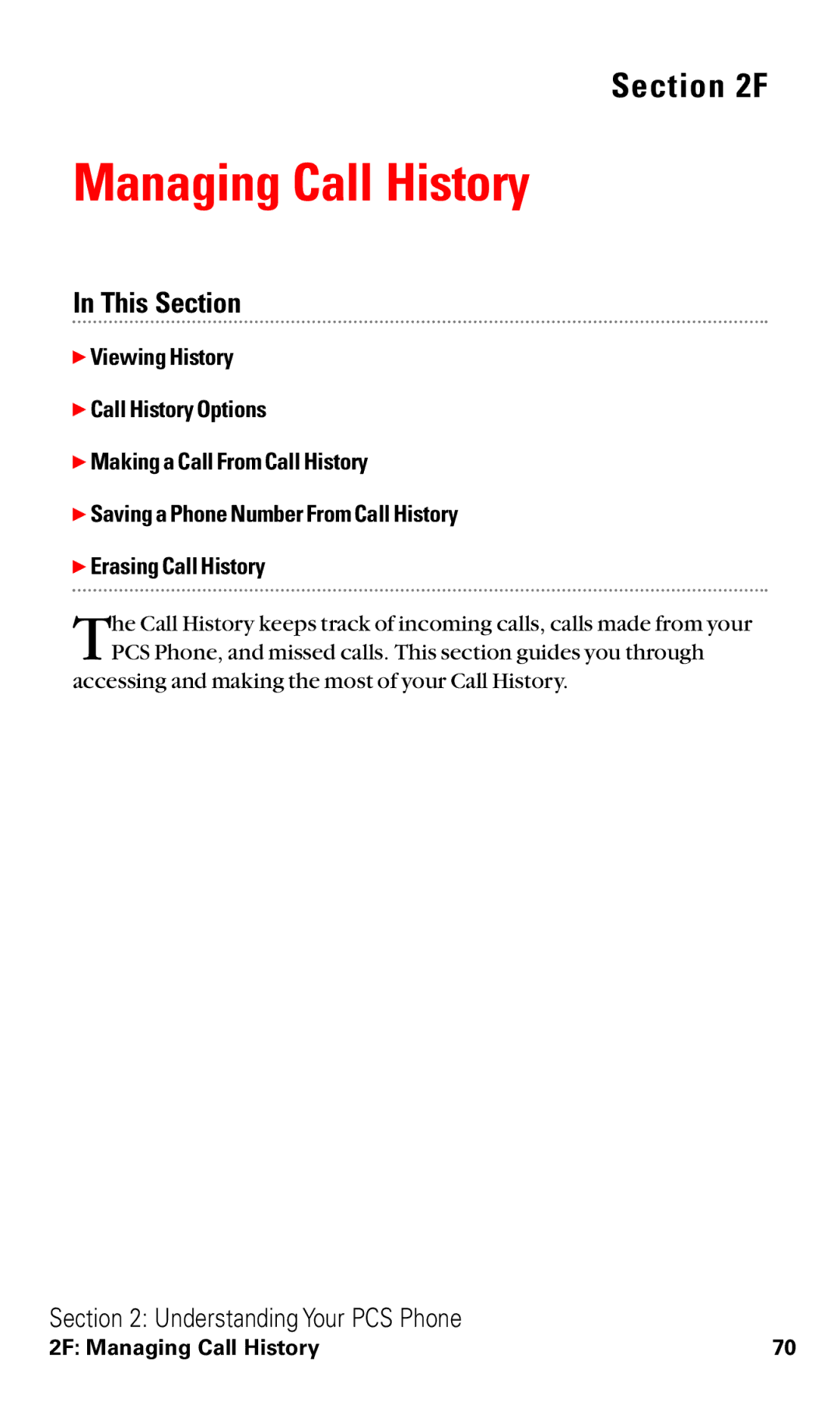 Toshiba VM4050 manual Managing Call History 