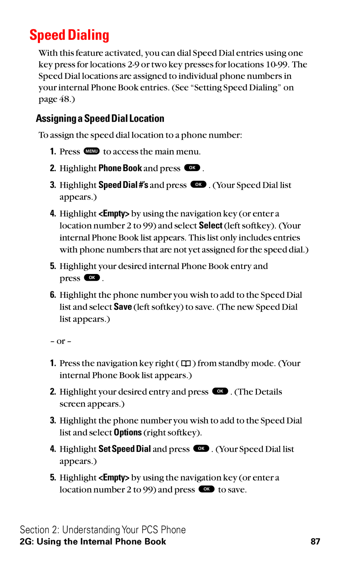 Toshiba VM4050 manual Speed Dialing, Assigning a Speed Dial Location 