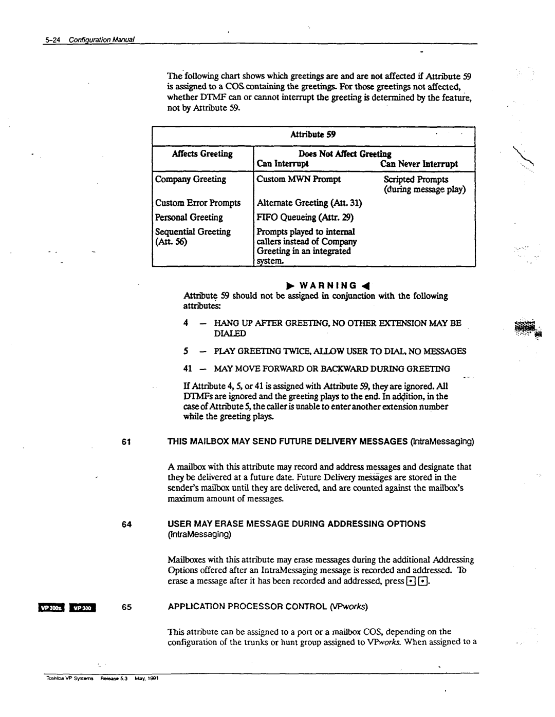 Toshiba VP 300S manual Mwn, Hang UP After GREE-ITNG, no Other Extension MAY be Dialed 