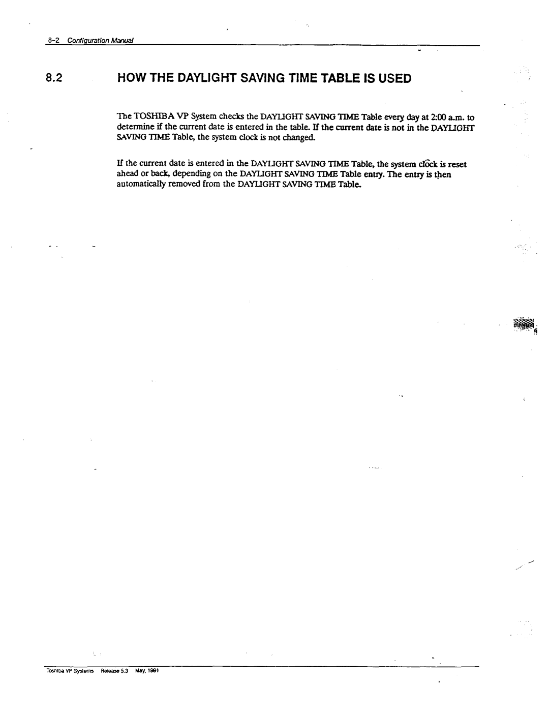 Toshiba VP 300S manual 2HOW the Daylight Saving Time Table is Used 