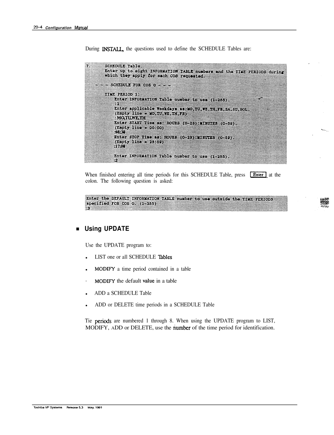 Toshiba VP 300S manual Configuration h4anual 