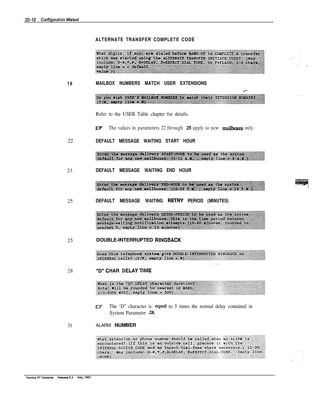 Toshiba VP 300S manual Refer to the User Table chapter for details 