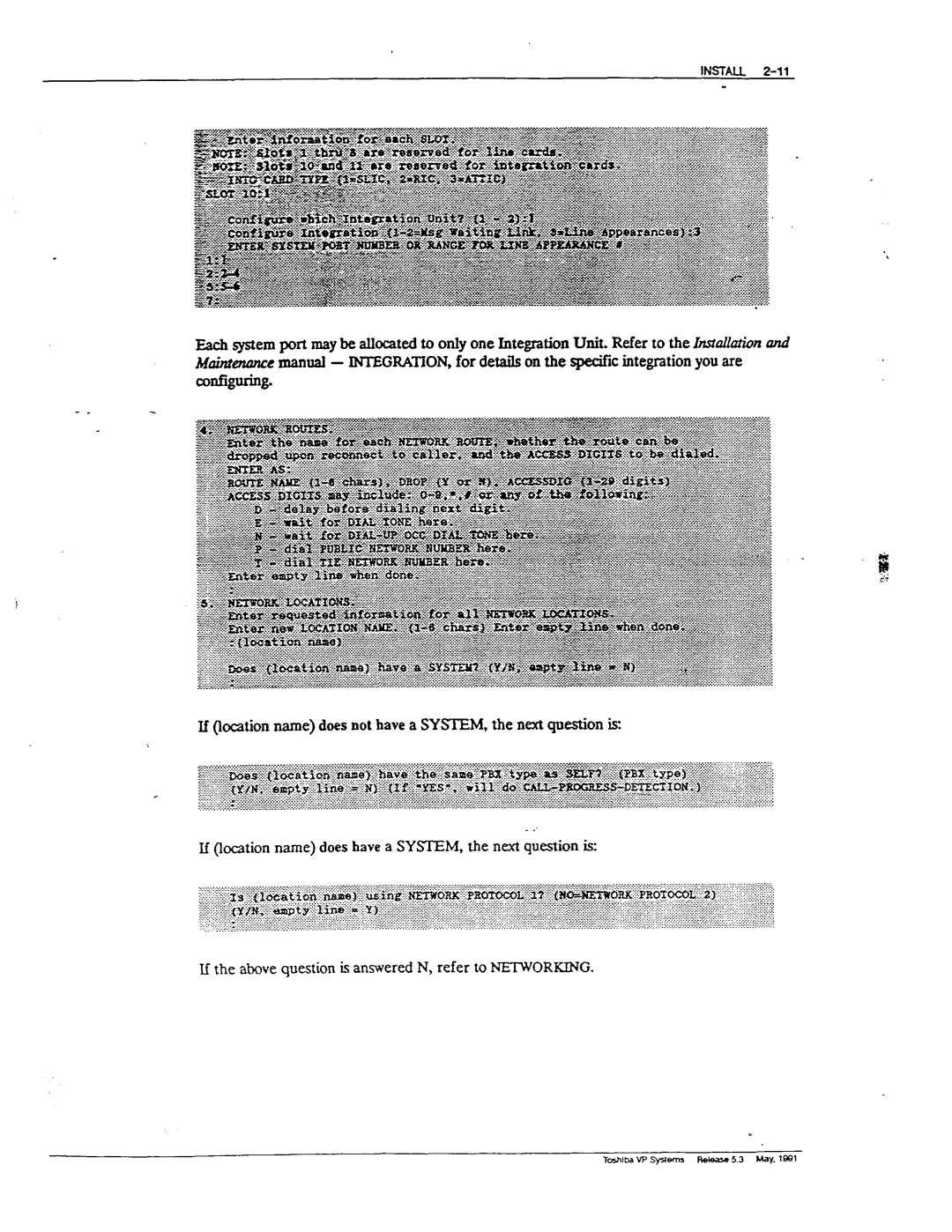 Toshiba VP 300S manual If the above question is answered N, refer to Networking 