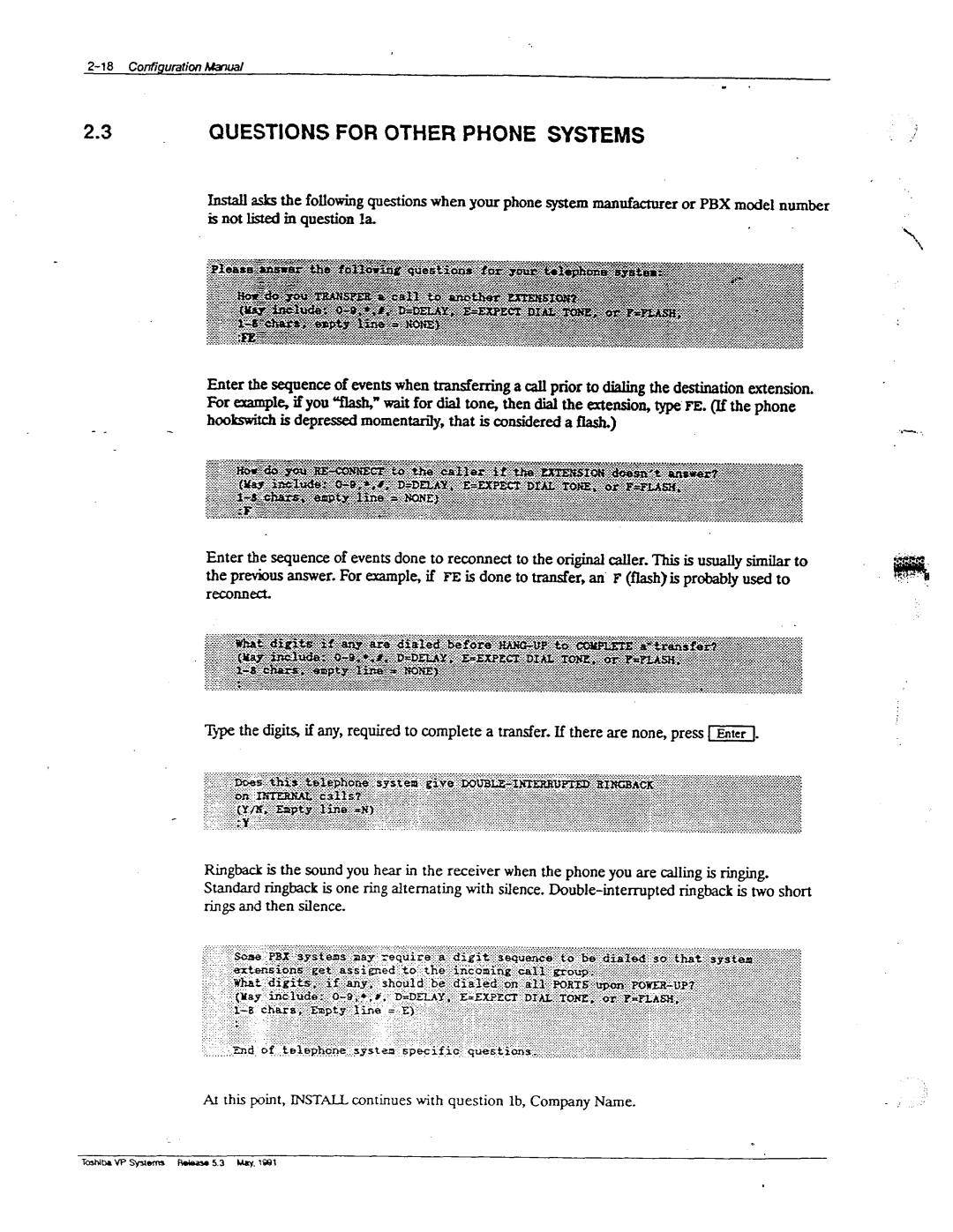 Toshiba VP 300S manual CWESTiONSFOROTHERPHONE Systems 