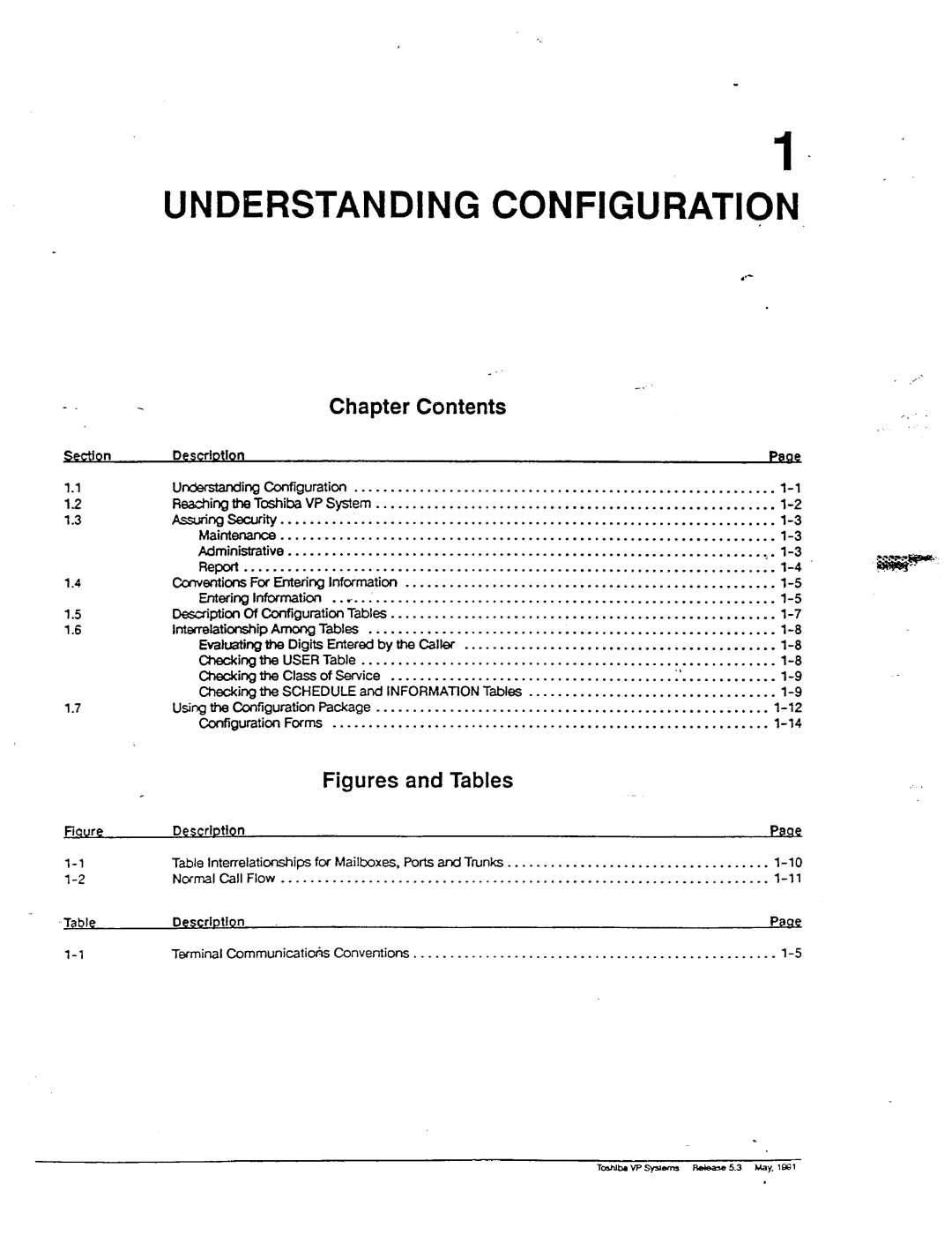 Toshiba VP 300S manual Understanding Configuration 