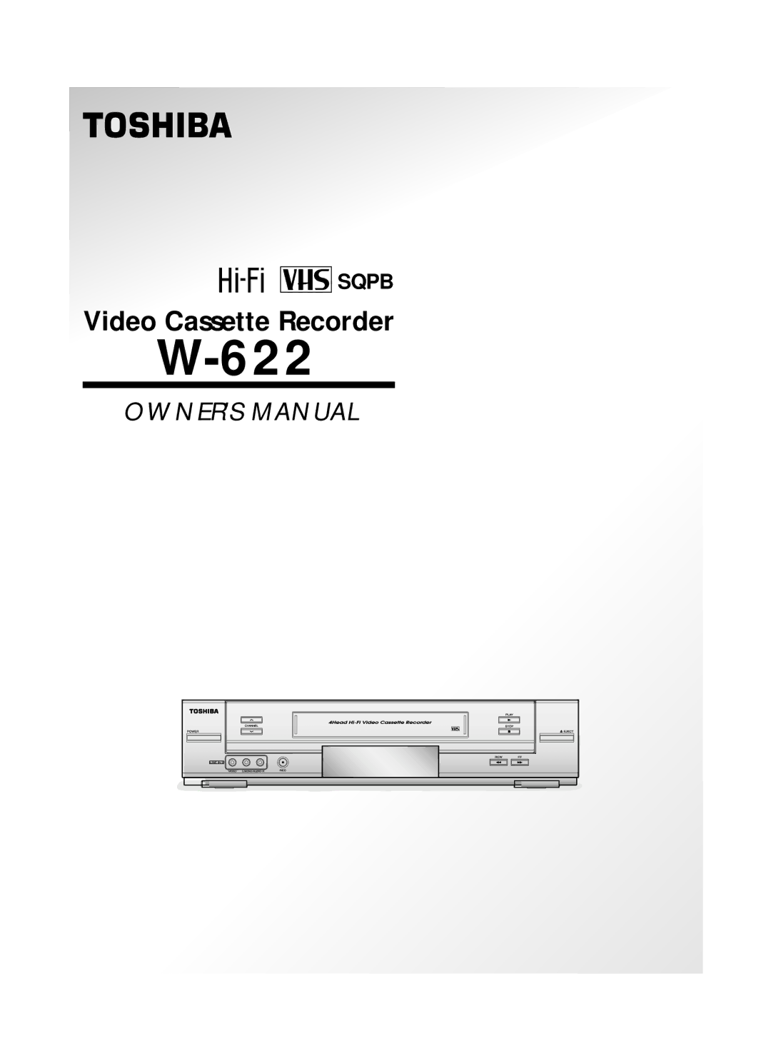 Toshiba W-622 owner manual 