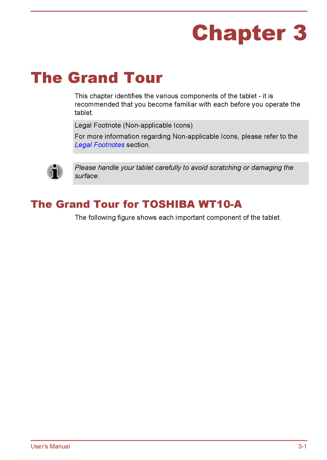 Toshiba WT8-B user manual Grand Tour for Toshiba WT10-A 