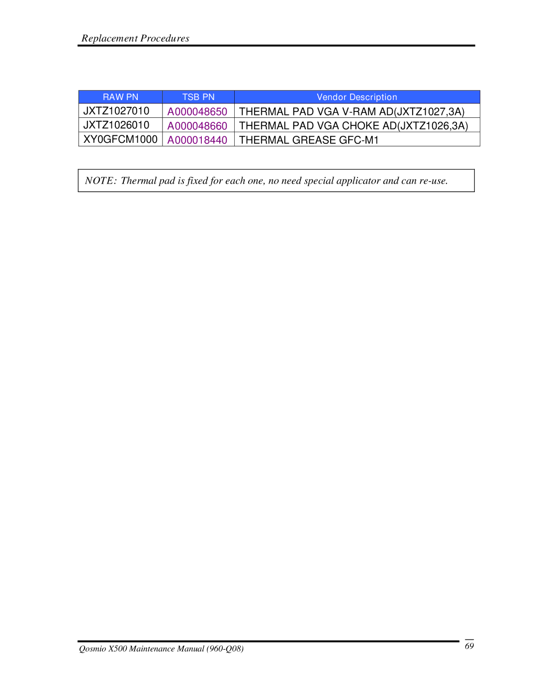 Toshiba X500 manual A000048650 