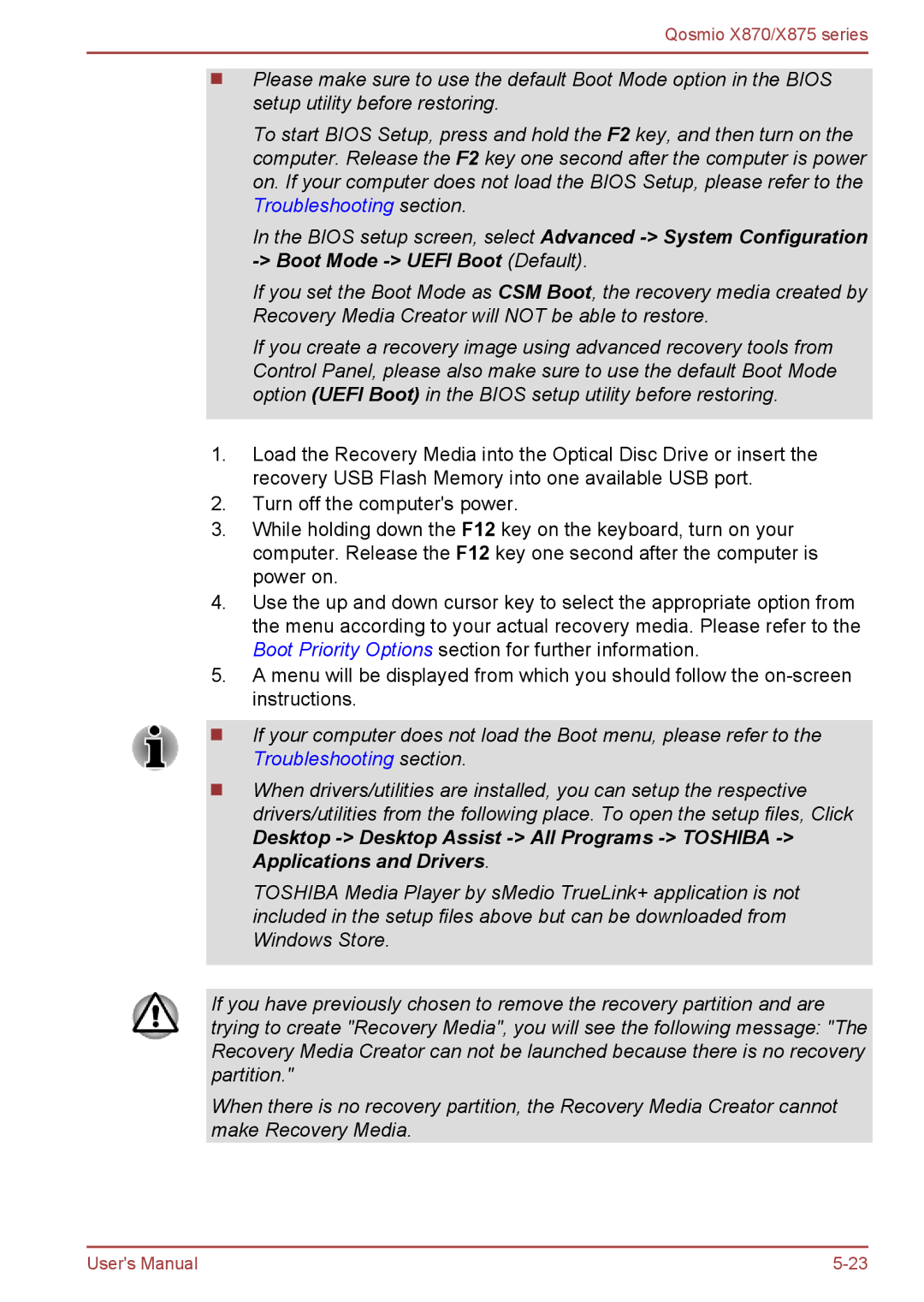 Toshiba user manual Qosmio X870/X875 series 