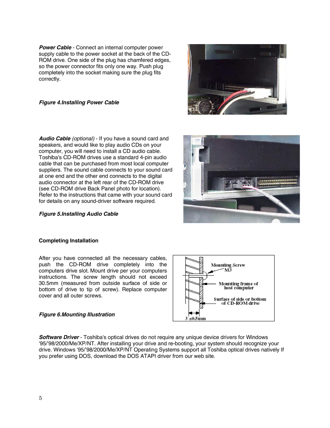 Toshiba XM-6802B user manual Installing Power Cable, Completing Installation 