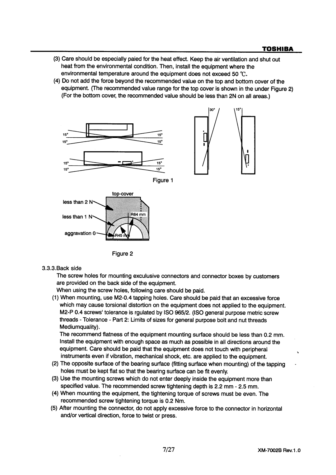 Toshiba XM-7002B specifications 