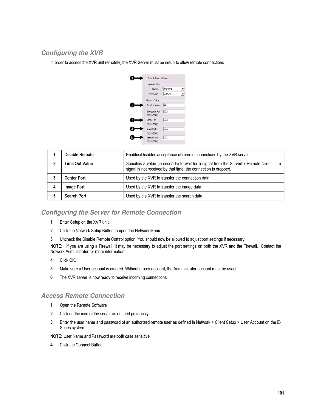 Toshiba XVR4-120-X, XVR16-120-X user manual Configuring the XVR 