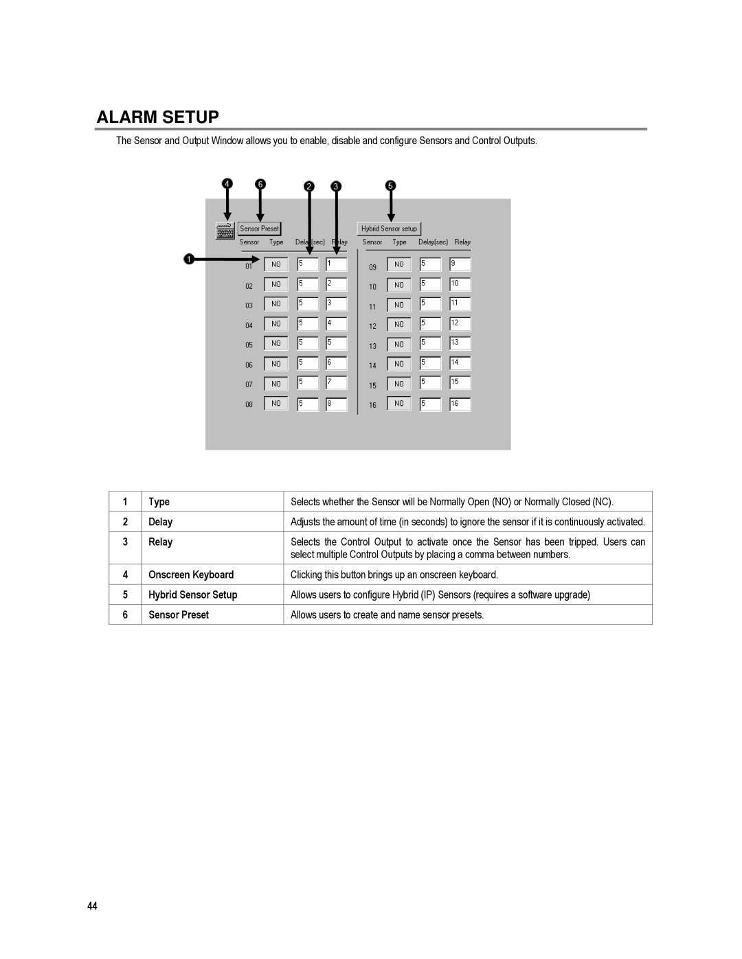 Toshiba XVR16-120-X, XVR4-120-X user manual Alarm Setup, Delay 