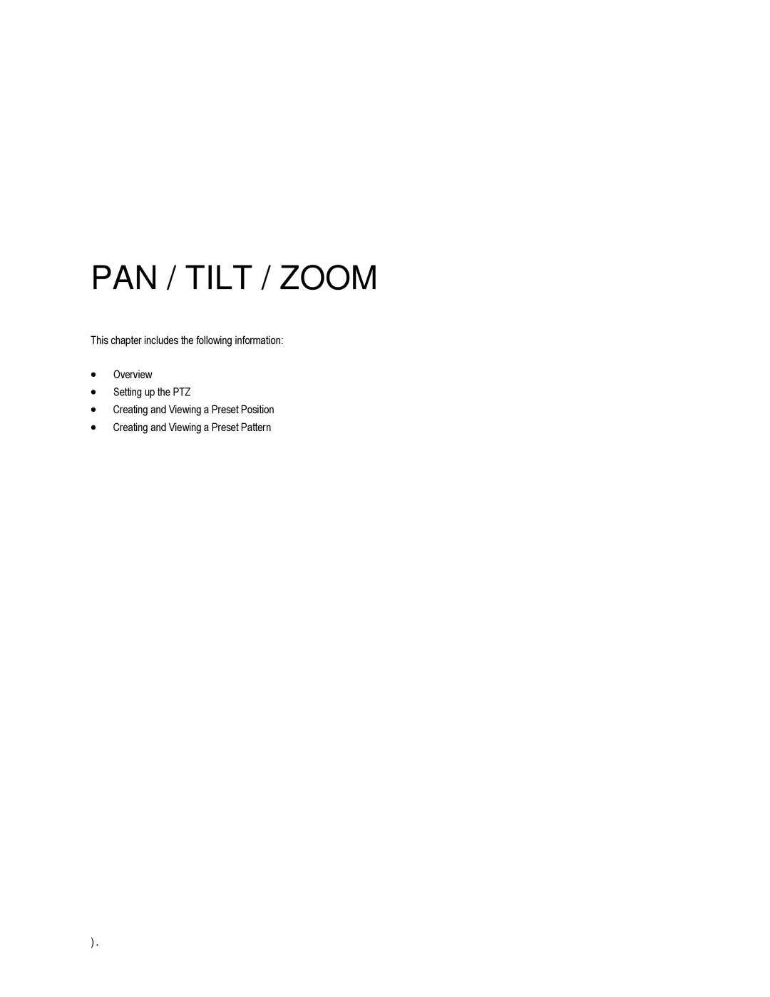 Toshiba XVR16-120-X, XVR4-120-X user manual PAN / Tilt / Zoom 