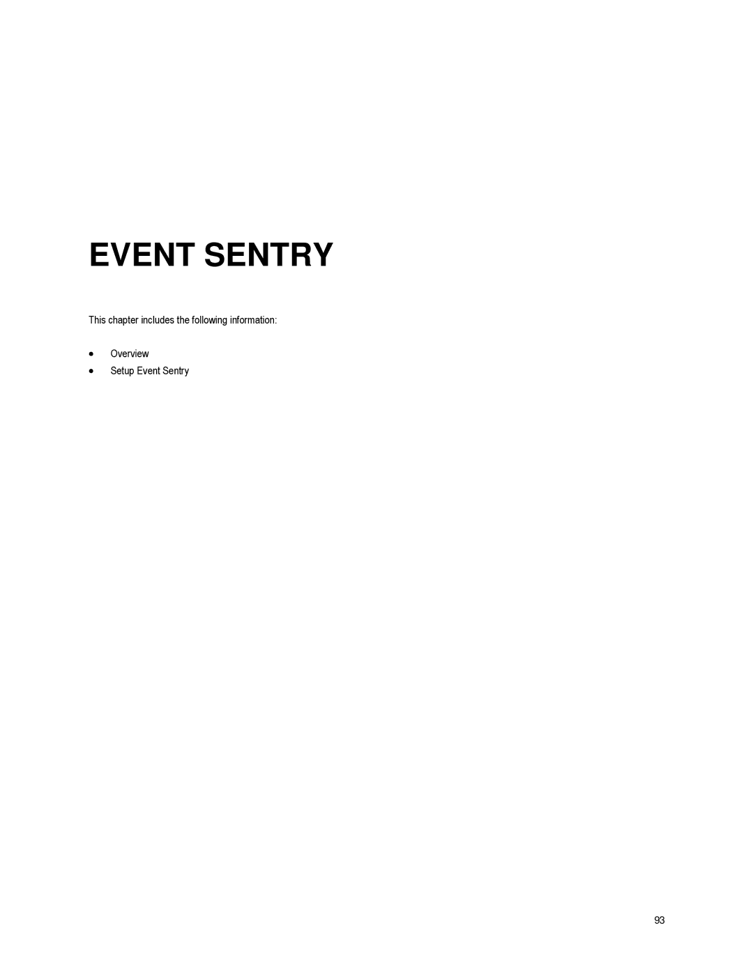 Toshiba XVR16-60-X user manual Event Sentry 