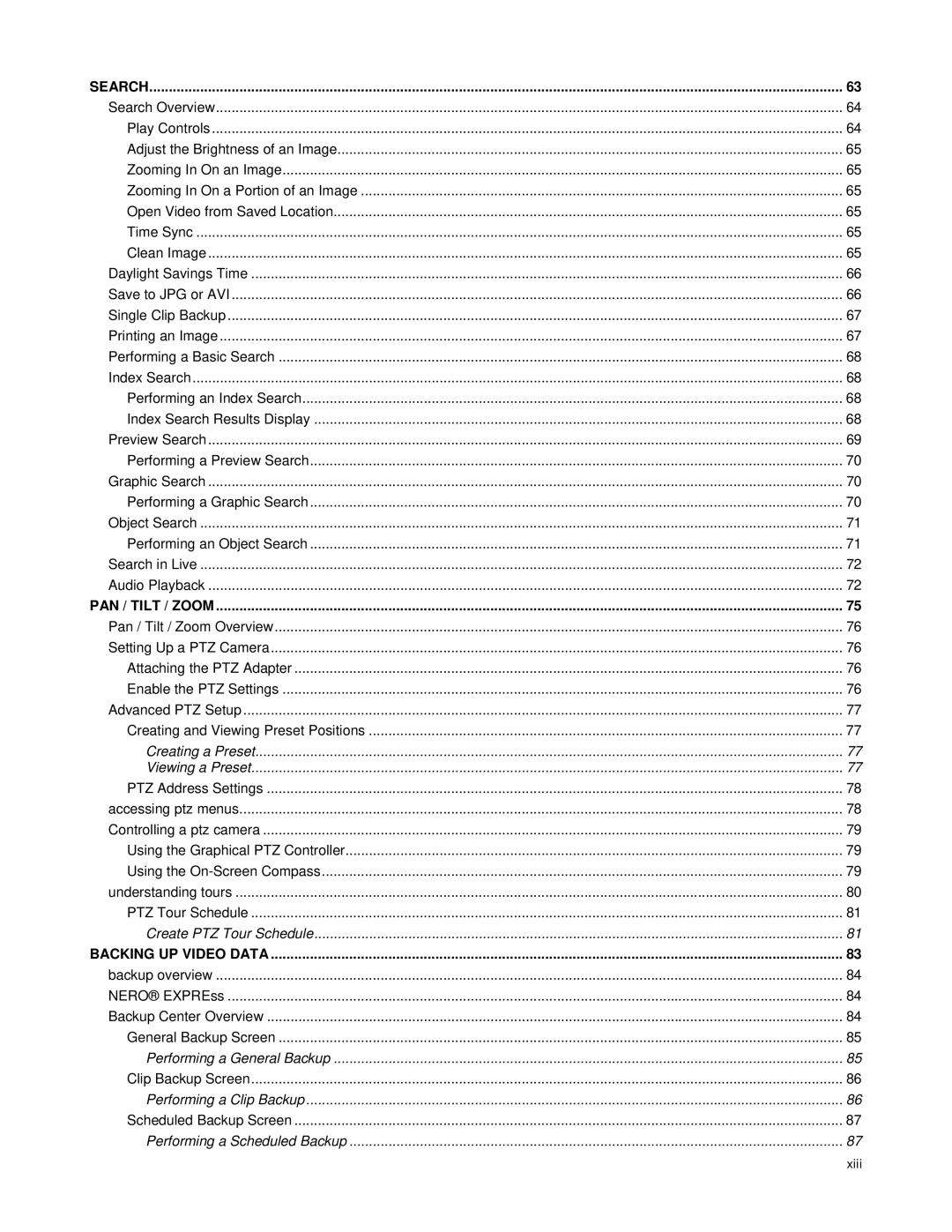 Toshiba XVR16-60-X user manual Search 