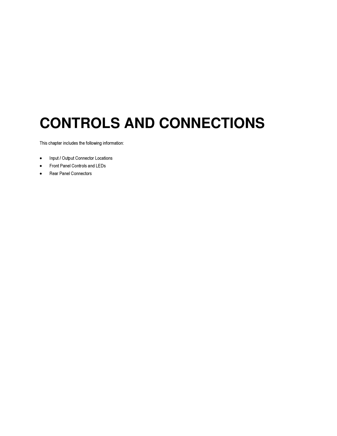 Toshiba DVS Series, XVS Series, HVS Series manual Controls and Connections 