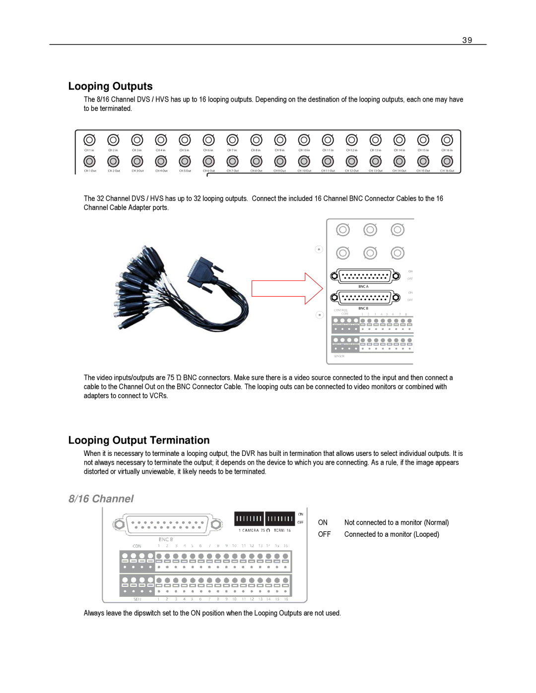 Toshiba XVS Series, HVS Series, DVS Series manual Bnc B 