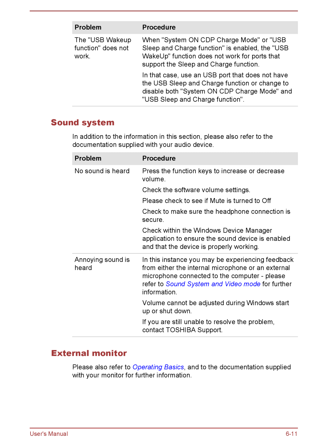 Toshiba Z40-A, Z30-A, Z50-A, Z30t-A user manual Sound system, External monitor 