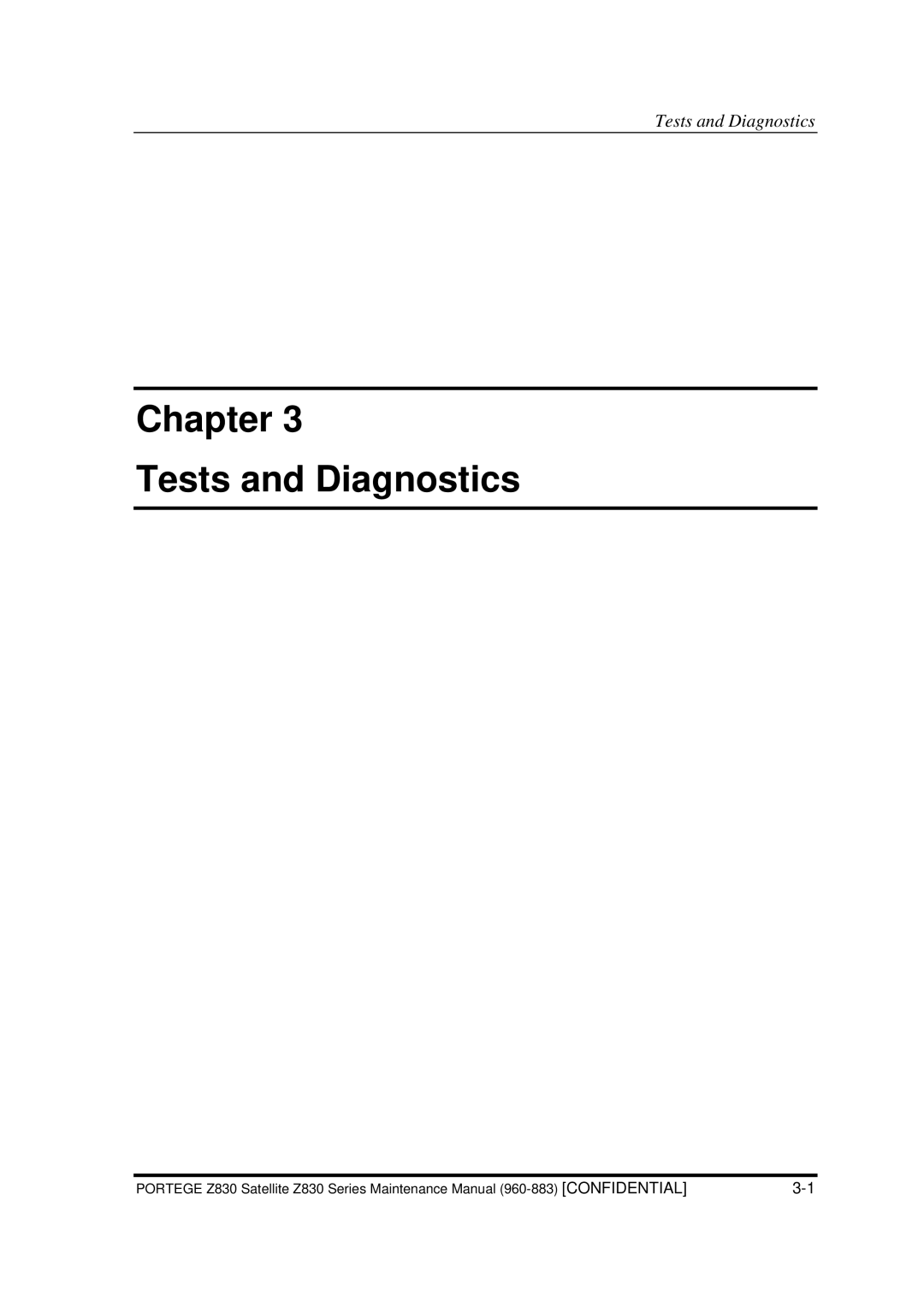 Toshiba Z830 manual Chapter Tests and Diagnostics 