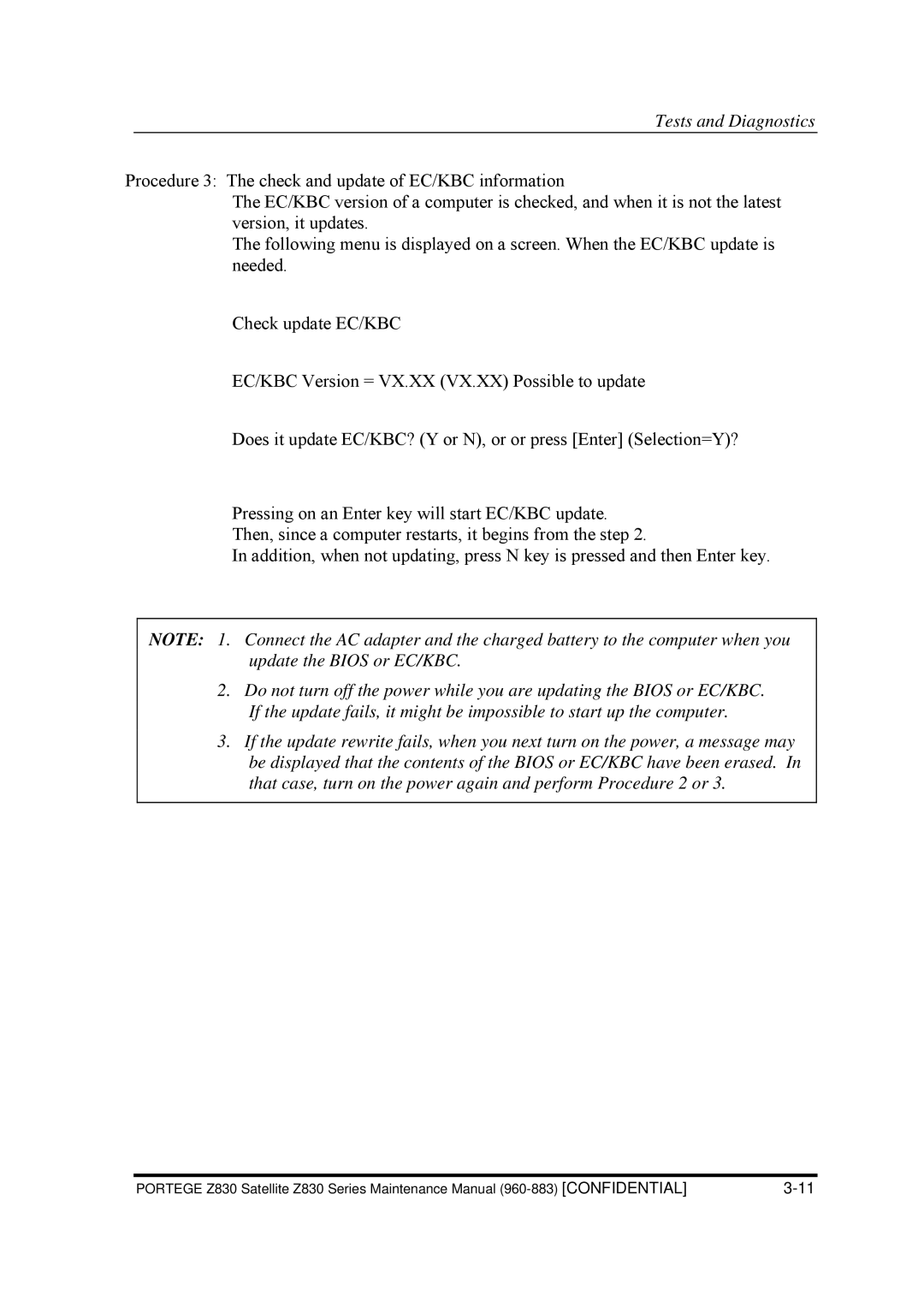 Toshiba Z830 manual Tests and Diagnostics 