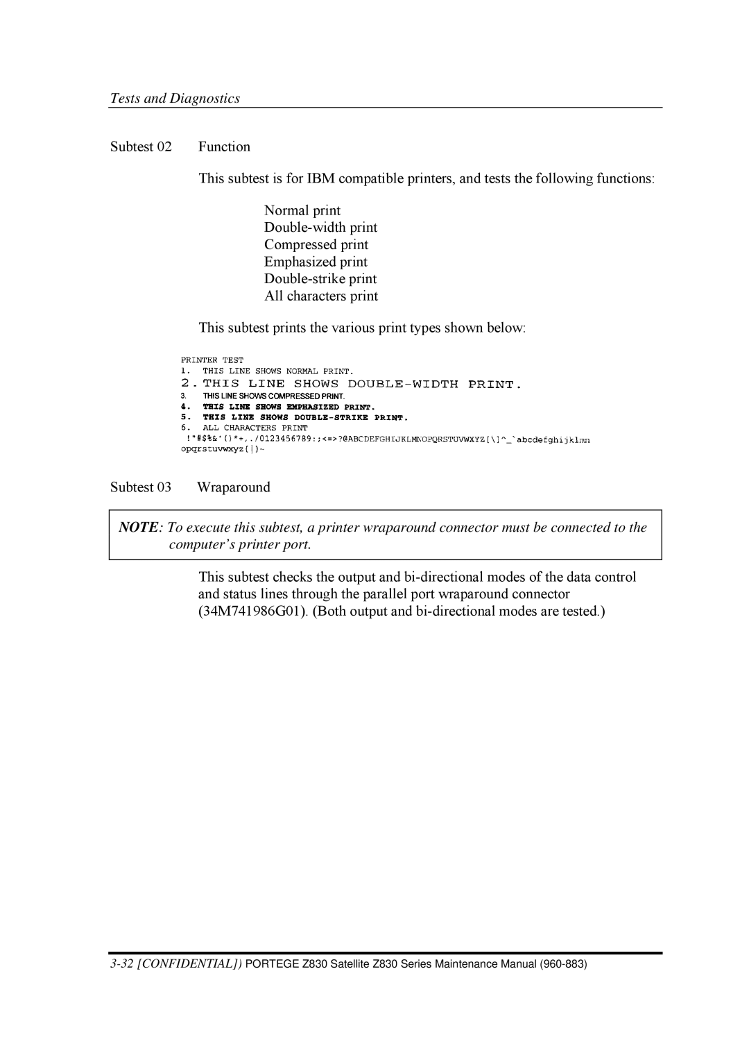 Toshiba Z830 manual Tests and Diagnostics 