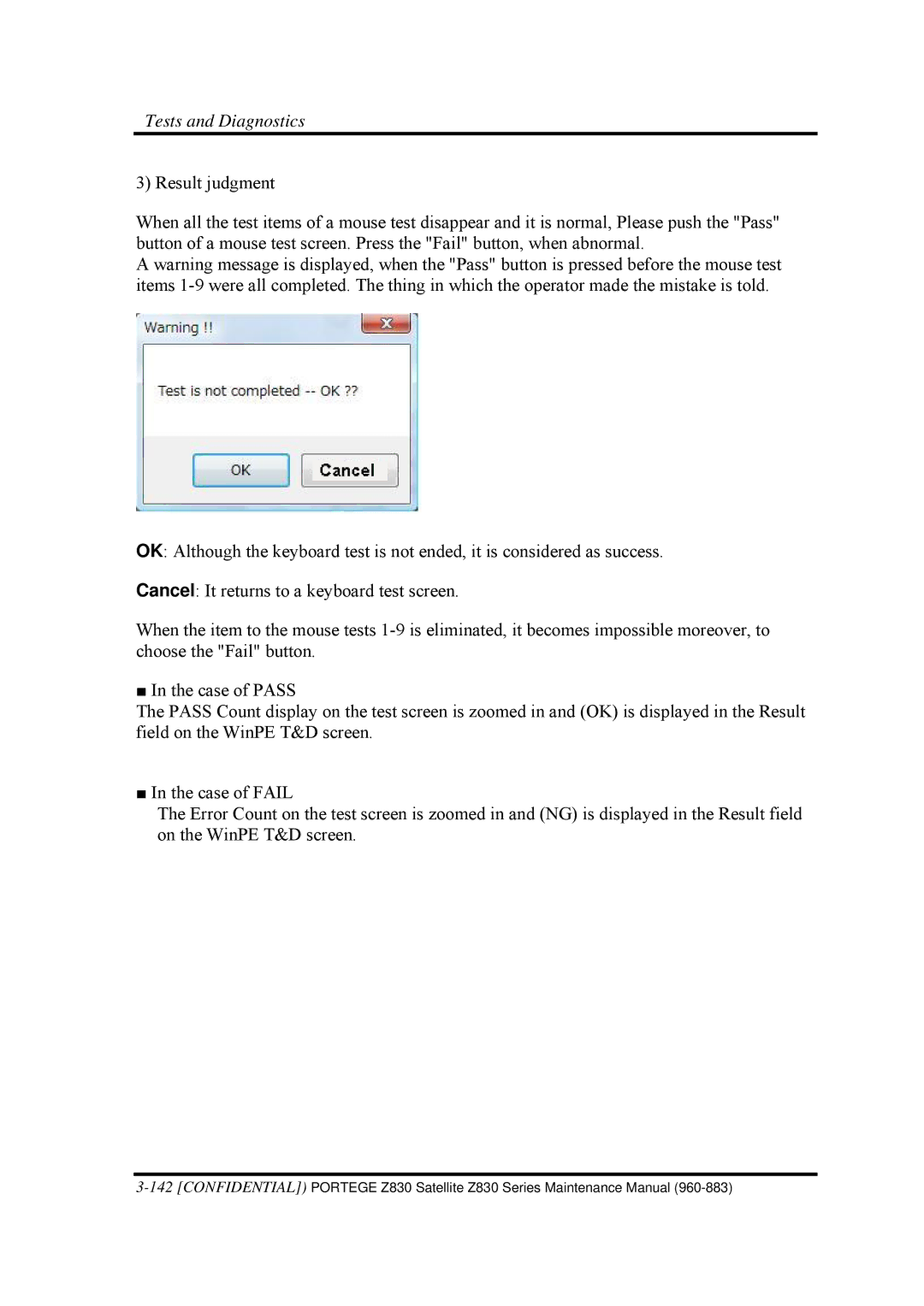 Toshiba Z830 manual Tests and Diagnostics 