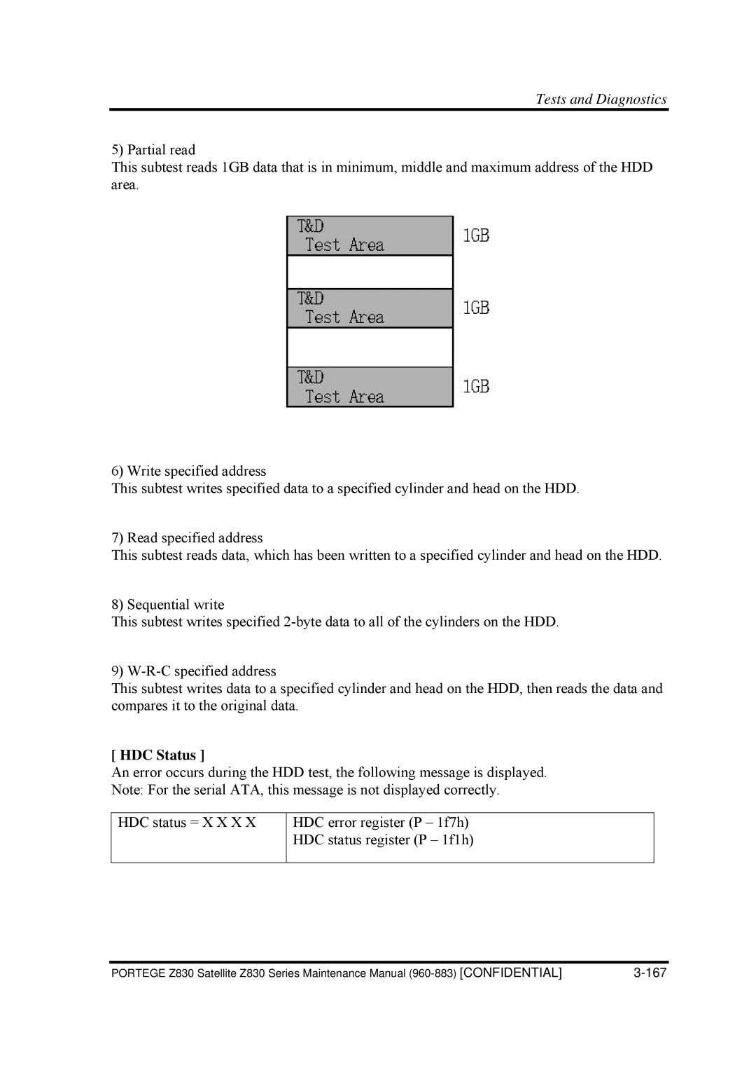 Toshiba Z830 manual HDC Status 