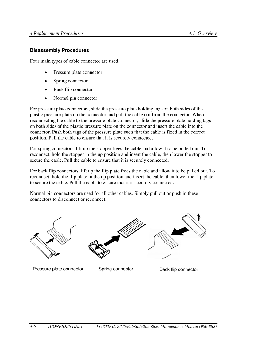 Toshiba Z830 manual Disassembly Procedures 