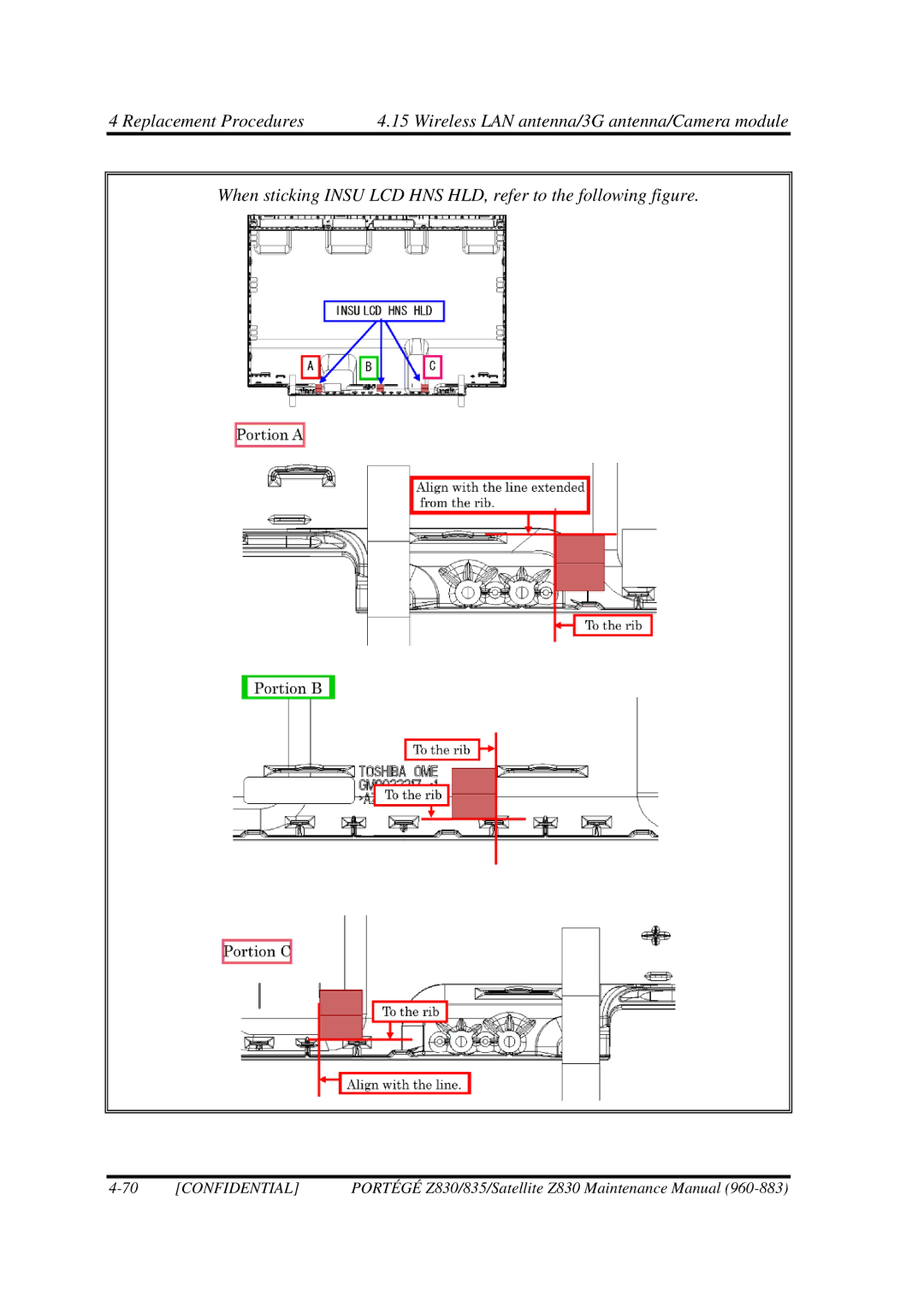 Toshiba Z830 manual Replacement Procedures 