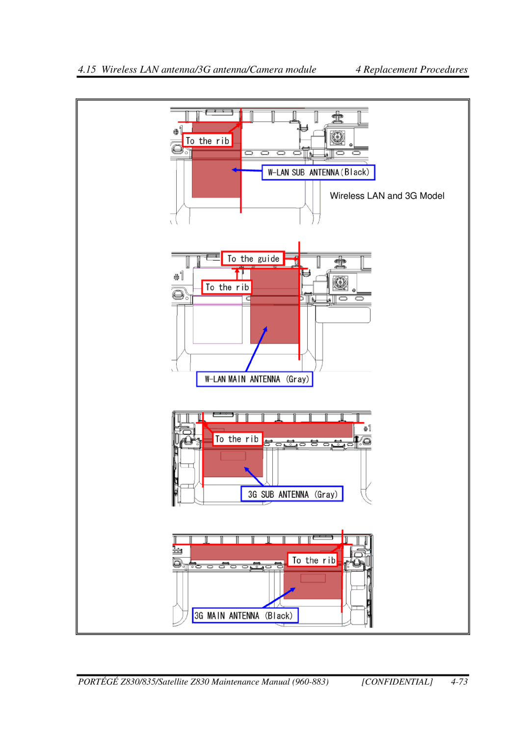 Toshiba Z830 manual Wireless LAN and 3G Model 