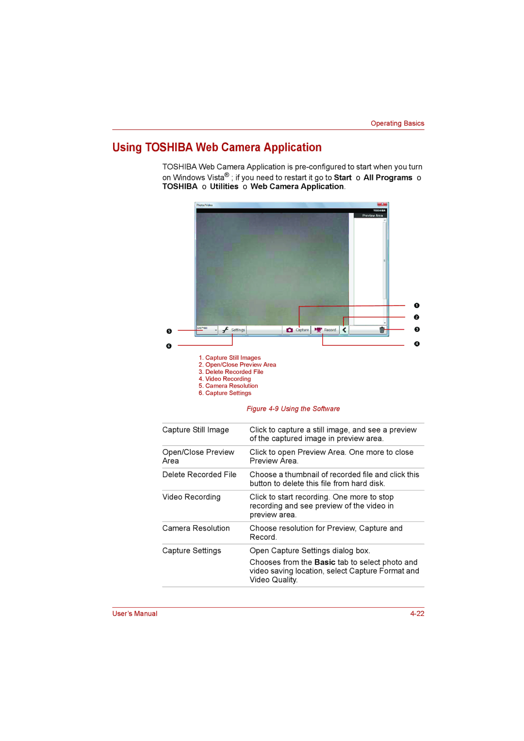 Toshiba toshiba satellite l550/ satellite pro l550/ satellite l550d/ satellite pro l550d series Using the Software 