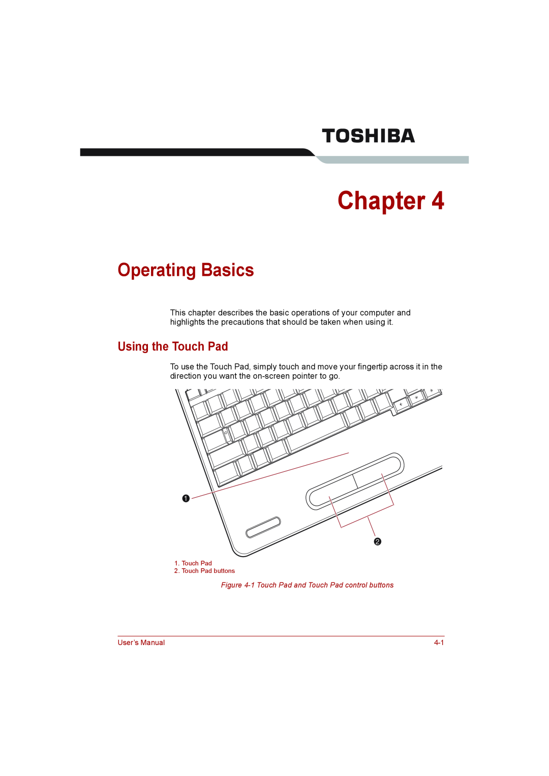 Toshiba toshiba satellite l550/ satellite pro l550/ satellite l550d/ satellite pro l550d series Operating Basics, Chapter 