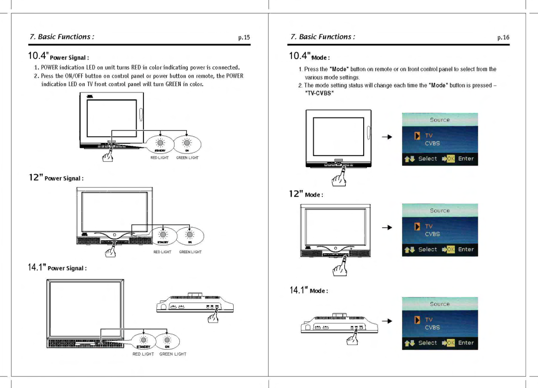 Tote Vision LCD-1212T manual 