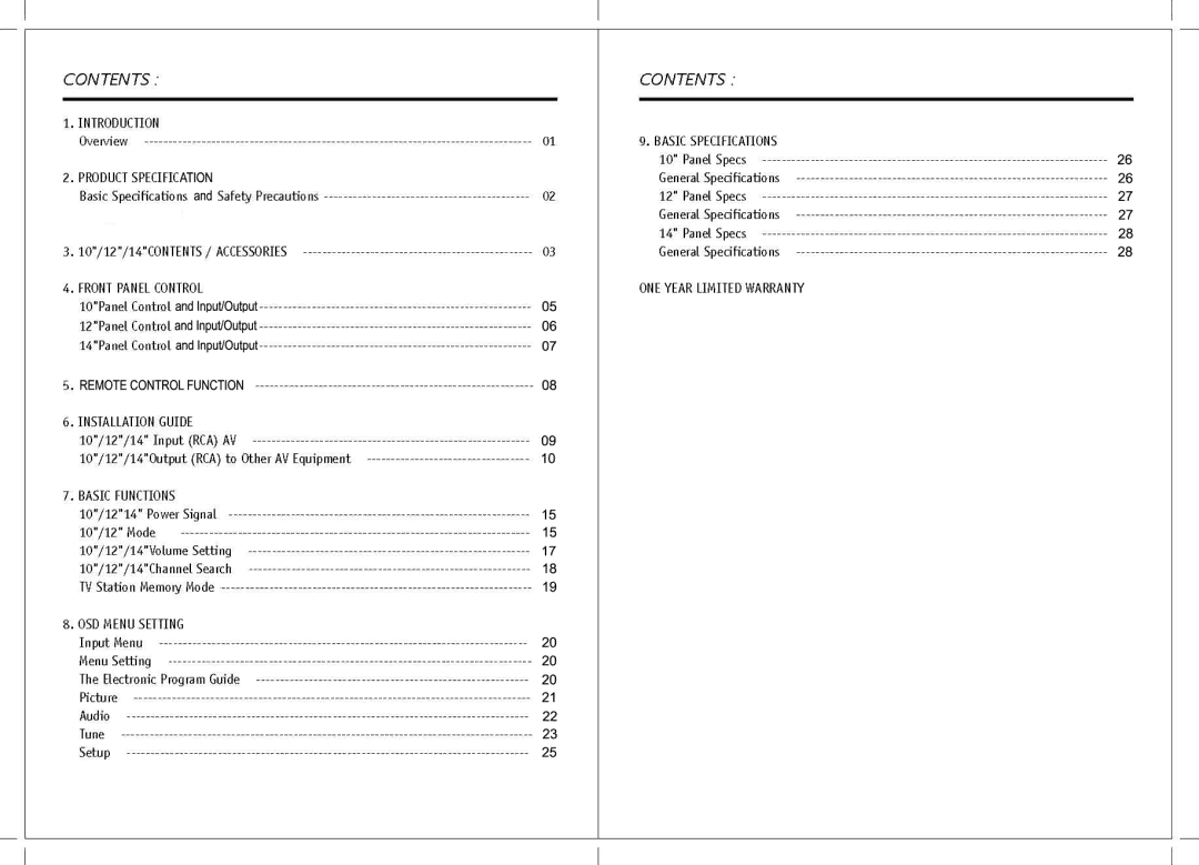 Tote Vision LCD-1212T manual 