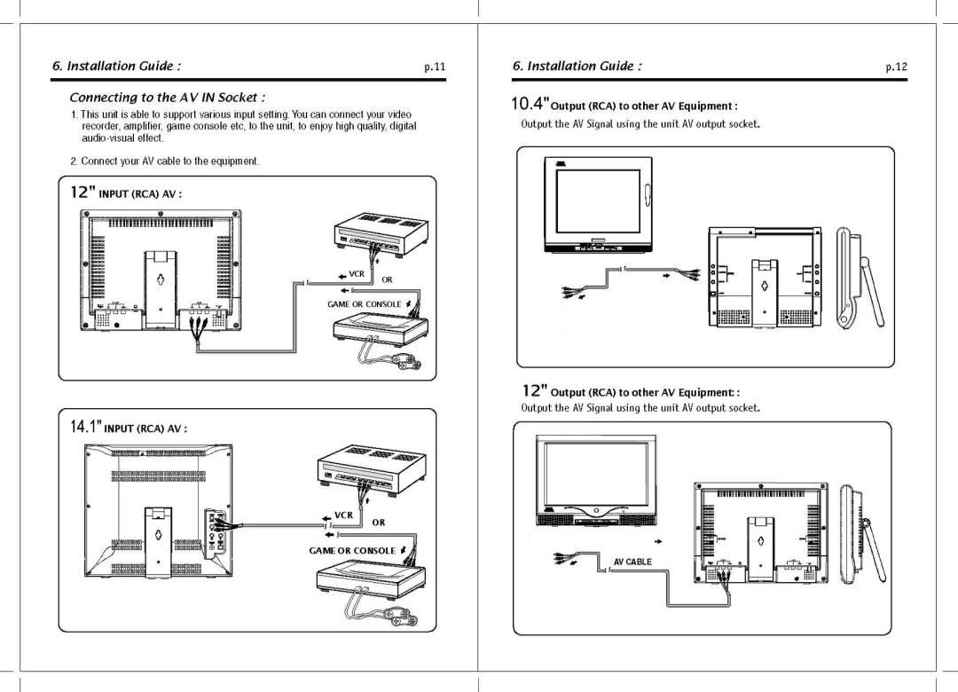 Tote Vision LCD-1212T manual 