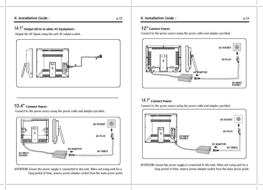 Tote Vision LCD-1212T manual 
