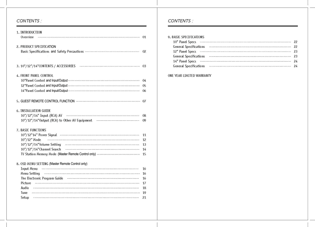 Tote Vision LCD-1212TW manual 