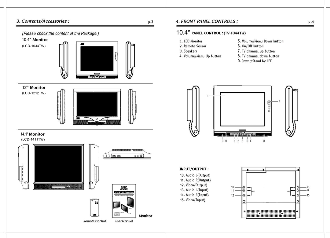 Tote Vision LCD-1212TW manual 