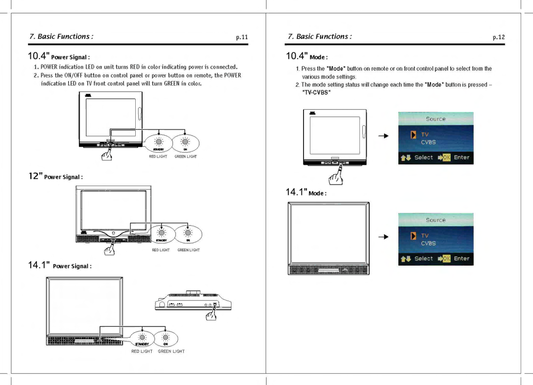 Tote Vision LCD-1212TW manual 