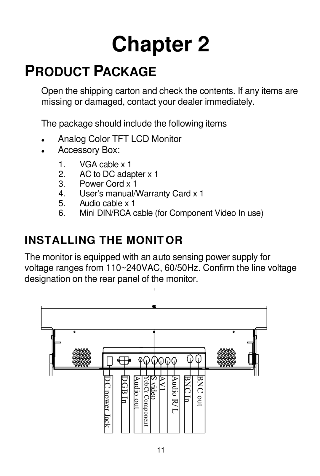 Tote Vision LCD-1700VR manual Chapter 